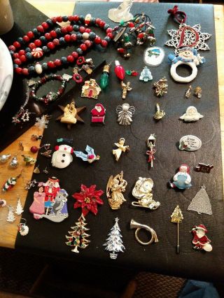 Vintage Christmas Jewelry Grab Bag