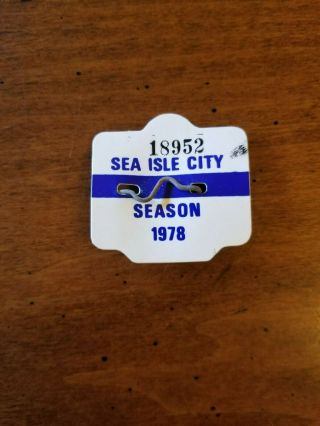 Sea Isle City Nj Jersey Beach Tag 1978 Authentic