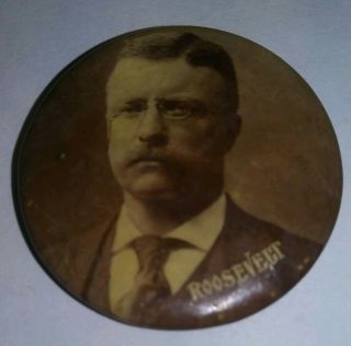 Vintage 1904 President Theodore Roosevelt Campaign Pinback Button Teddy