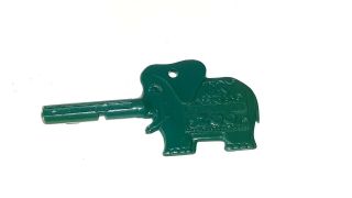 Vintage Philadelphia Zoo Key Elephant Teal/green