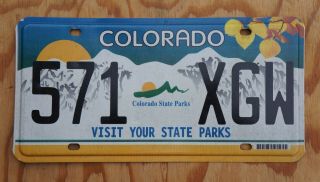 2012 Colorado State Parks Graphic License Plate