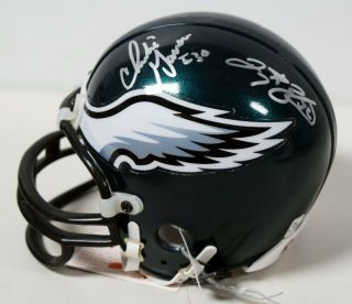 Garner Watters Turner Signed Philadelphia Eagles Riddell Mini Helmet Bc1053