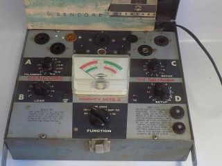 Sencore Mighty Mite Ii Tube Tester Tc114 With Set - Up Data Book & Instructions