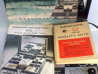 SENCORE MIGHTY MITE II TUBE TESTER TC114 WITH SET - UP DATA BOOK & INSTRUCTIONS 3