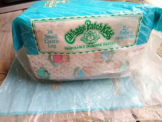 (5) Vtg 1984 Cabbage Patch Kids Disposable Baby Diapers Up To 12 Pounds,  Doll