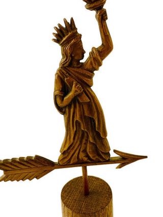 Vintage Statue Of Liberty Weather Vane Plastic Small Figure For Desktop
