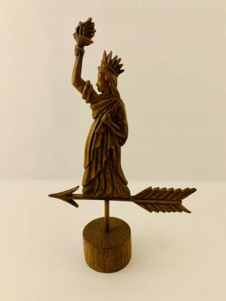 Vintage Statue of Liberty Weather Vane Plastic Small Figure For Desktop 2