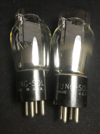 Great Pair Tung Sol 45 Power Amplifier Vacuum Tubes Strong I.  6691