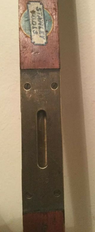 Vintage Stanley Sweetheart Wooden Level No.  0 - 24 " Usa With Stanley Tool Decal