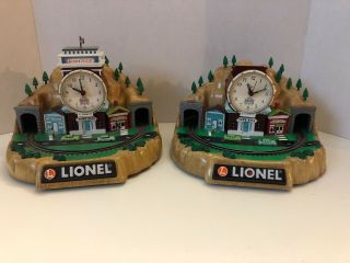 Two Lionel 100th Anniversary Train Alarm Clock Lionelville Parts Only