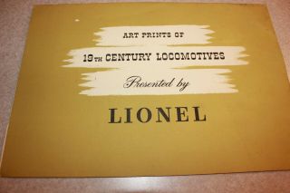 Vintage 1950 Lionel Art Prints Of 19th Century Locomotives.  Mid Century Railroad
