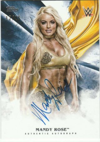 Mandy Rose Authentic Autographed Topps Undisputed Wwe Trading Card 2019