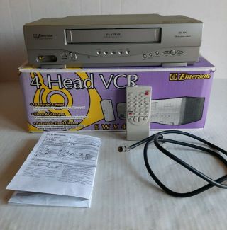 Cib Emerson Ewv404 4 Head Video Cassette Recorder (vcr) Vhs Player