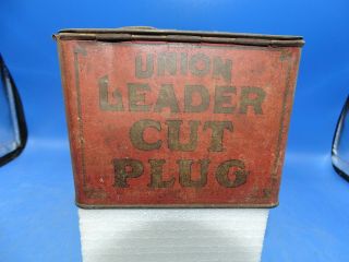 Vintage Advertising Union Leader Cut Plug Chewing & Smoking Tobacco Tin 3