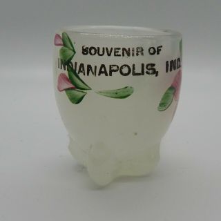 Indianapolis,  Ind In Indiana Clam Broth Glass Souvenir Pipe Circa 1915