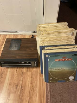 Vintage Rca Selectavision Ced Videodisc Player With 53 Video Disc