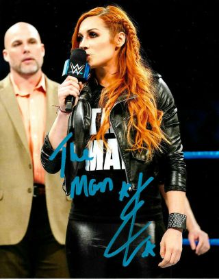 Wwe Becky Lynch The Man Hand Signed Autographed 8x10 Wrestling Photo With 1