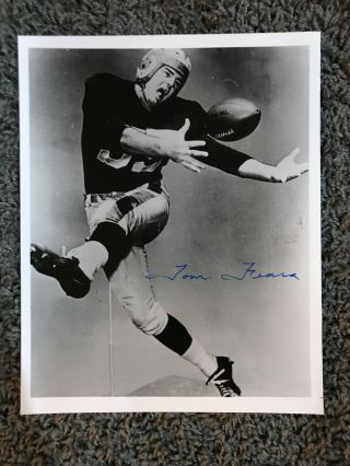 Tom Fears Signed Autographed Auto 8x10 Photo Rams
