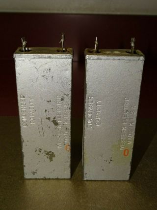 Pair,  Western Electric Type 122 A Condensers,  1 Mfd,  Good