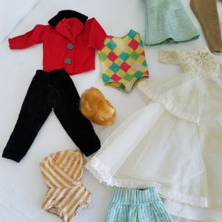 Vintage 1960 ' s Barbie Clothes and 1 wig,  Mattel and Hong Kong - 2