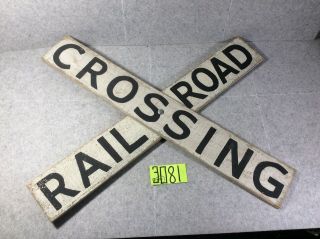 Vintage Crossbuck Railroad Crossing Sign 24” Tall Oldlettering Conrail (wood)