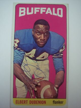 Elbert Dubenion (buffalo Bills) Signed 1965 Topps Card 28 - Jsa