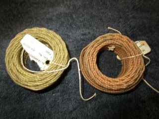 (2) Nos Spools (70) Feet Of 18 Ga Western Electric Cloth Switchboard Wire