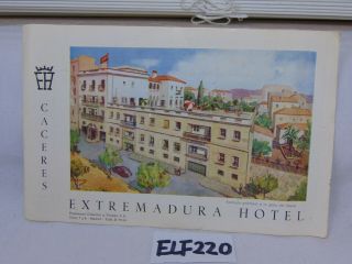 Vintage Advertising Booklet Brochure - Caceres Extremadura Hotel Madrid Spain
