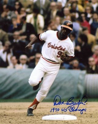 Don Buford Baltimore Orioles 1970 Champs Signed Autographed Running