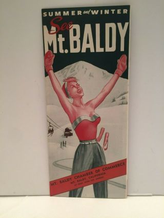 Vintage Mt.  Baldy Ski Resort Summer And Winter Brochure 1940 