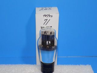 National Union 2a3 Black Plate Spring Filament Amplifier Tube Nos Test