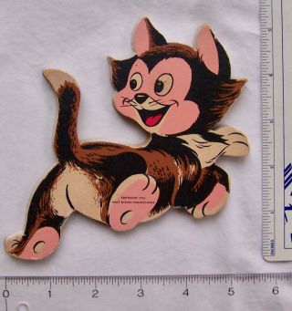 Vintage Figaro Pin Ups Cat From Pinocchio 1951 Walt Disney Prod Wall Hanging