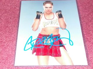 Ronda Rousey Autographed 8x10 Photo Signed Sexy Ufc Wwe Ppwf