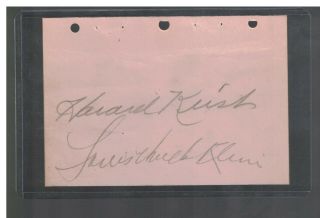 Lou Klein & Howard Krist Signed Paper Cut 1940 