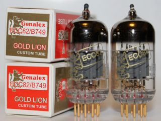 Matched Pair Genalex Gold Lion 12au7 / Ecc82 / B749 Tubes,  Brand