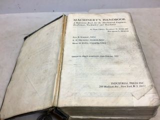 Vintage Machinist Handbook Machinery 
