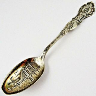 Antique Brooklyn Bridge,  York City Nyc Alvin Sterling Silver Souvenir Spoon