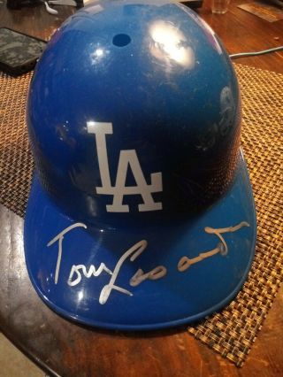 Tommy Lasorda Autograph Full Size Helmet Baseball Signed La Dodger No Papers
