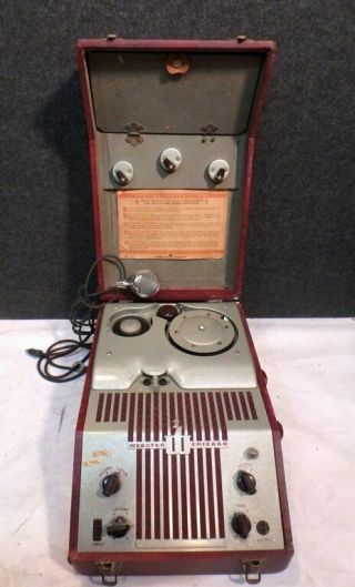 Vintage Webster - Chicago Model 80 - 1 Rma 375 Portable Wire Recorder Great