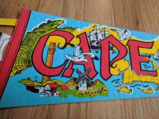 Vintage Cape Cod Massachusetts Felt Souvenir Pennant Banner 2