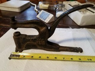 Vintage Hand Press Leather Or Rivit Tool ? Marked The Hub