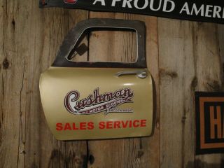 Cushman Motor Scooter Dealer Sales And Service Metal Truck Door Wall Decor Sign