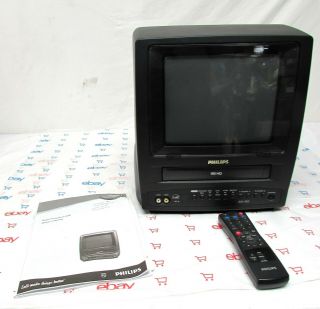 Philips 9 " Color Tv Vcr Combo Ccc092at01 Ac Dc Camping Rv Car Gaming