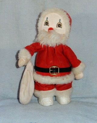 Vintage Musical Animated Santa Claus Styrofoam Plays Jingle Bells