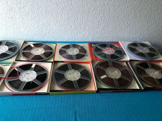 10 Reels 10 Inch / 25 Cm With Band & Case - For Revox,  Teac,  Akai,  Etc.