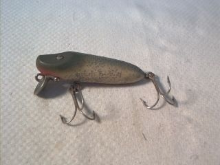 Vintage Wood Canadian Fishing Lure Lucky Strike Minnow Silver Flash Te
