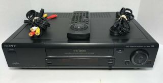 Sony Hi - Fi Stereo Vhs Vcr Recorder/player Model Slv - 760hf With Remote.