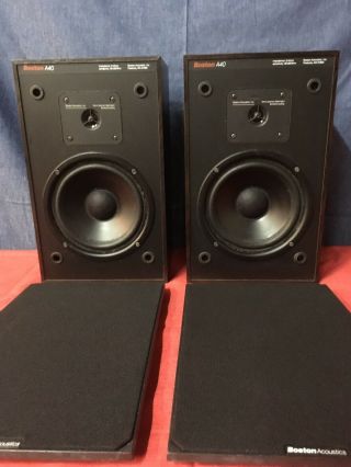 Boston Acoustics A40 Series Ii Speakers Great Sound Foam & Grill Cloth