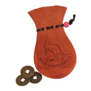 Aussie Kangaroo Scrotum Coin Pouch With 3 Lucky Coins