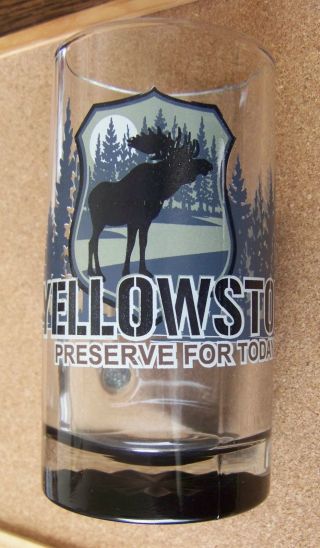 Yellowstone N.  P.  Preserve For Today & Tomorrow glass tankard National Park mug 2